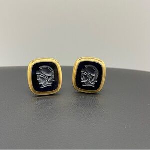 Correct Intaglio Roman Soldier Cameo Cufflinks